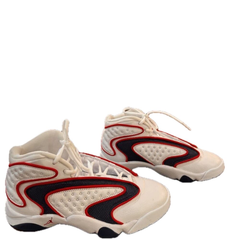 Air Jordan OG USA Red White Blue Leather Mid Top Sneakers Womens 8 Retro Nike 39 - Picture 3 of 8
